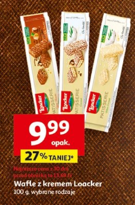 Wafle z kremem Loacker, 100 g, wybrane rodzaje promocja w Auchan