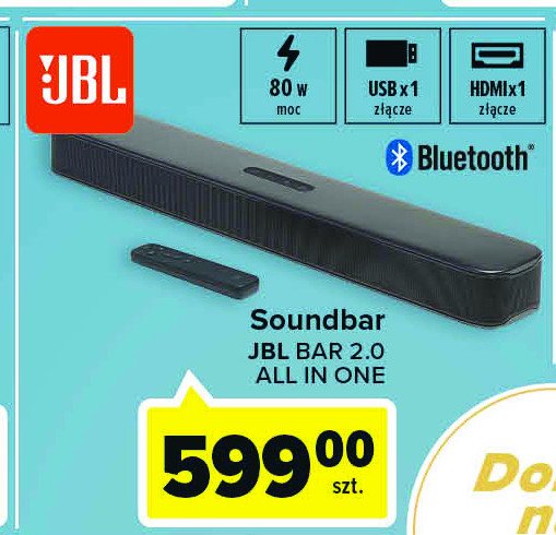 Soundbar bar 2.0 Jbl promocja