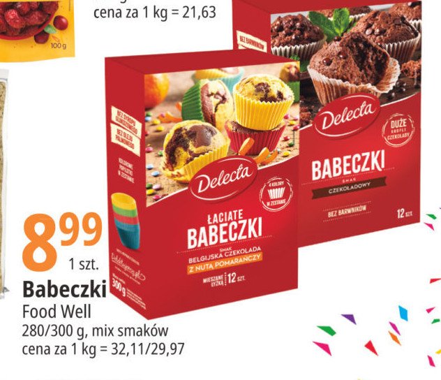 Babeczki czekoladowe nadziewane Delecta promocja