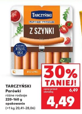 Parówki z szynki różne rodzaje promocja w Kaufland