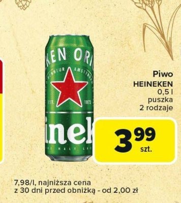 Piwo HEINEKEN SILVER promocja w Carrefour Express