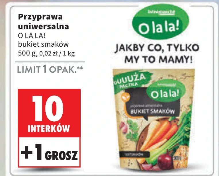 Przyprawa bukiet smaków Intermarche o la la! promocja w Intermarche