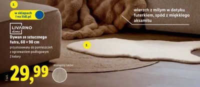 Dywan ze sztucznego futra 60 x 90 cm promocja w Lidl