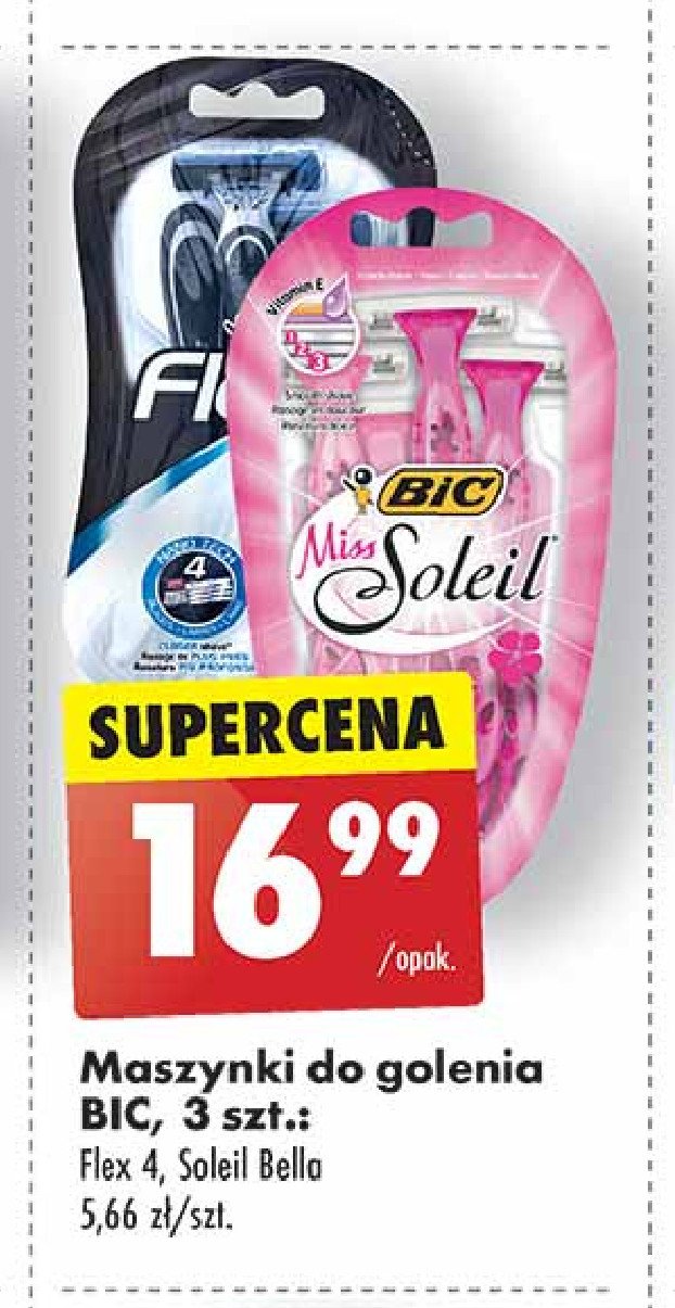 Maszynka do golenia pink Bic promocja w Biedronka