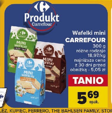 Wafelki orzechowe Carrefour promocja