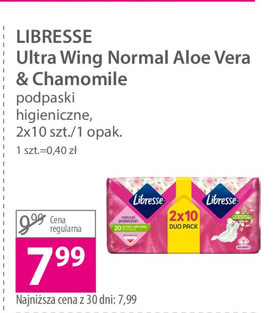 Podpaski aloe vera i rumianek Libresse promocja