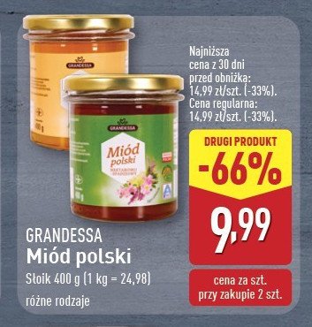 Miód nektarowo-spadziowy GRANDESSA promocja