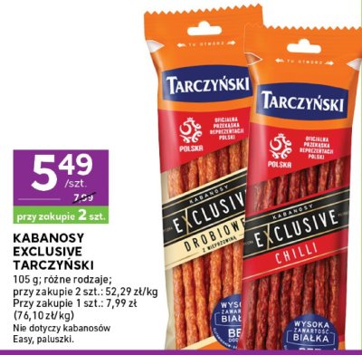 Kabanosy Exclusive Tarczyński promocja w Stokrotka