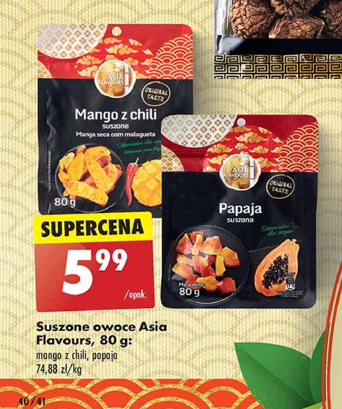 Papaja suszona Asia flavours promocja