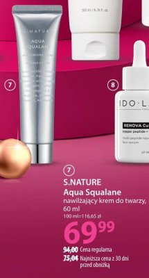 Krem S.NATURE Aqua Squalane nawilżający krem do twarzy promocja w Hebe