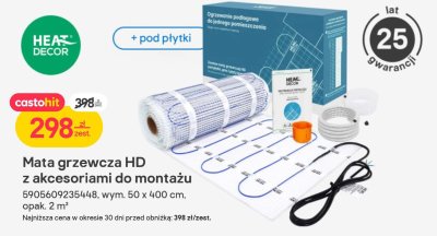 Mata grzewcza HD z akcesoriami do montażu promocja w Castorama