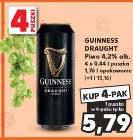 Piwo Guinness draught promocja w Kaufland