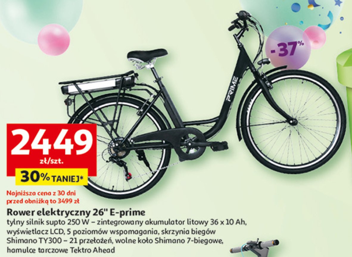 Rower elektryczny 26" e-prime promocja