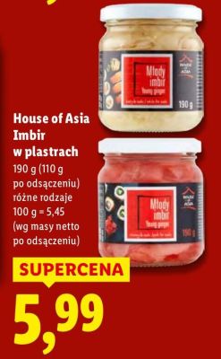 Imbir w plastrach House of Asia promocja w Lidl