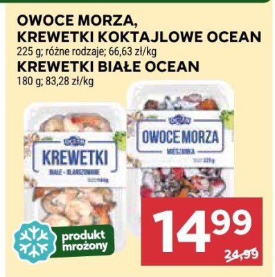 Owoce morza, krewetki koktajlowe Ocean promocja w Stokrotka
