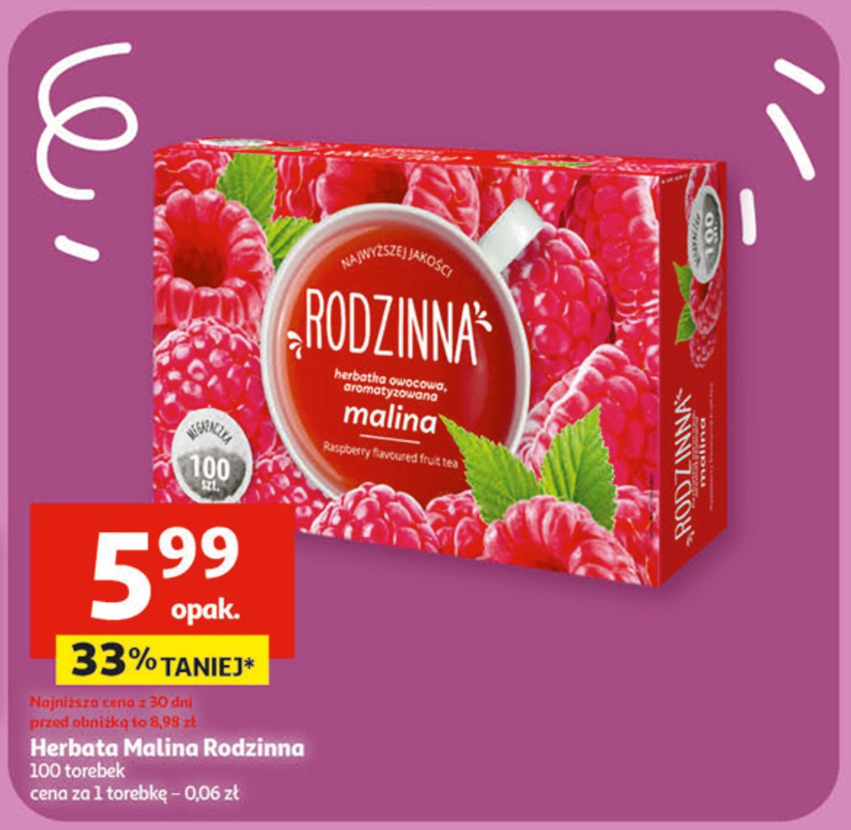Herbata malinowa Rodzinna promocja