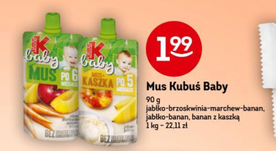 Mus + kaszka jabłko-banan Kubuś baby promocja
