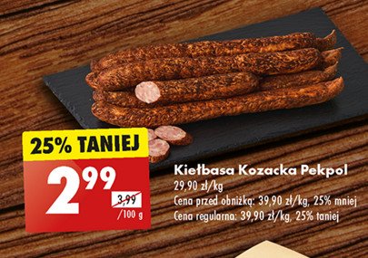 Kiełbasa kozacka Pekpol promocja w Biedronka