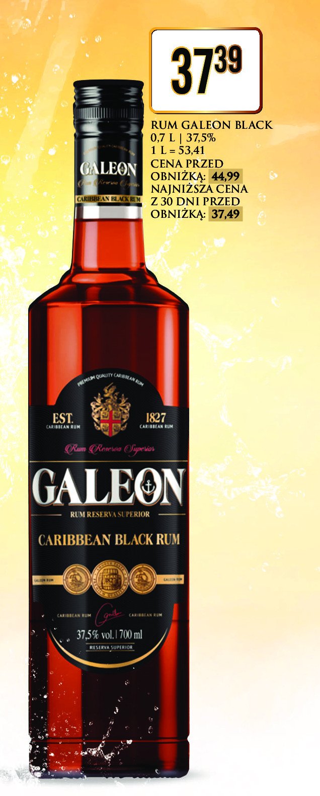 Rum Galeon black promocja