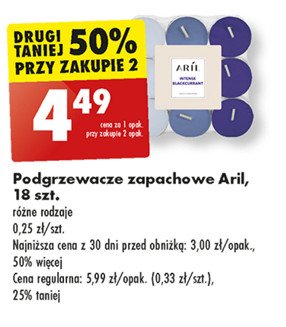 Podgrzewacze zapachowe intense blackcurrant Aril promocja w Biedronka