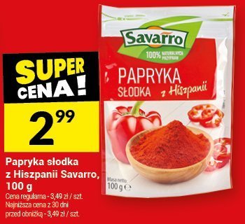Papryka słodka z Hiszpanii Savarro, 100 g promocja w Twój Market
