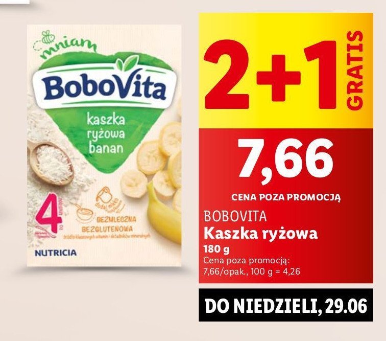 Kaszka ryżowa bananowa Bobovita promocja w ABC