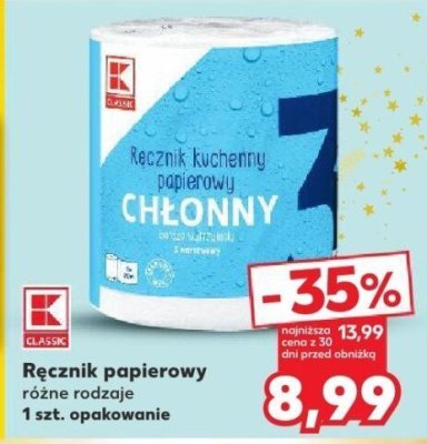Ręcznik papierowy różne rodzaje 1 szt. promocja w Kaufland