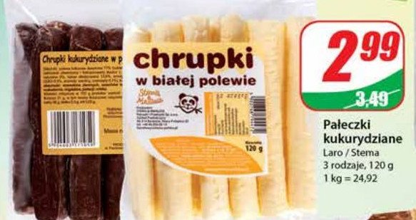 Chrupki kukurydziane w białej polewie Stema polska promocja
