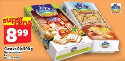 Ciastka Ola 500 g różne rodzaje Ola promocja w TOPAZ