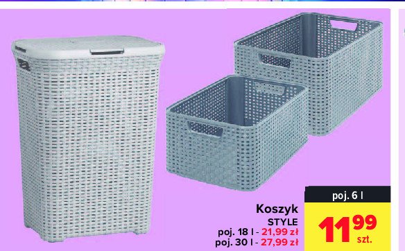 Koszyk natural style m 18 l Curver promocja