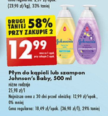 Płyn do kąpieli na dobranoc Johnson's baby bedtime promocja