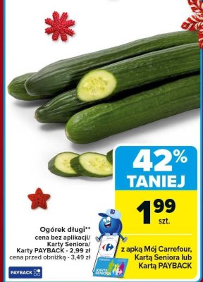 Ogórek długi promocja w Carrefour Market