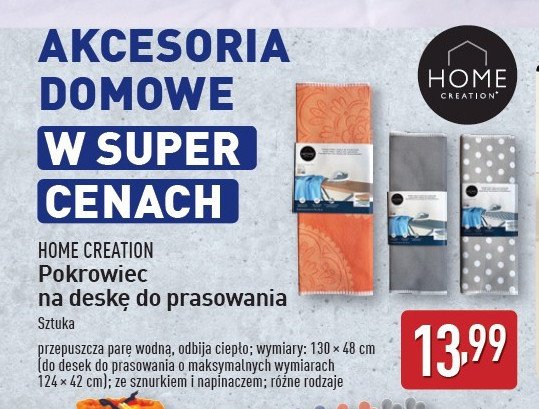 Pokrowiec na deskę do prasowania Home creation promocja w Aldi