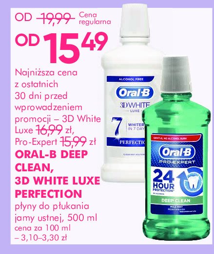 Płukanka do ust deep clean Oral-b pro-expert promocja