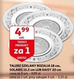 Talerz szklany rozalia 18 cm promocja