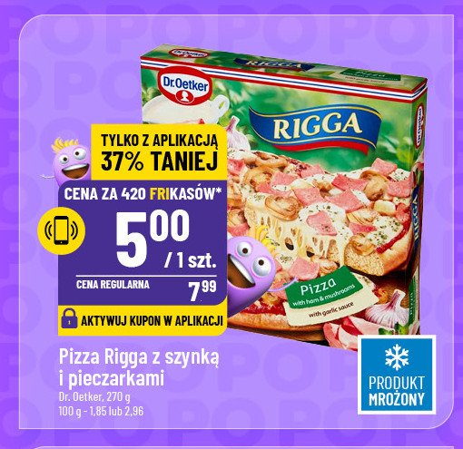 Pizza z szynką i pieczarkami Dr. oetker rigga promocja w POLOmarket