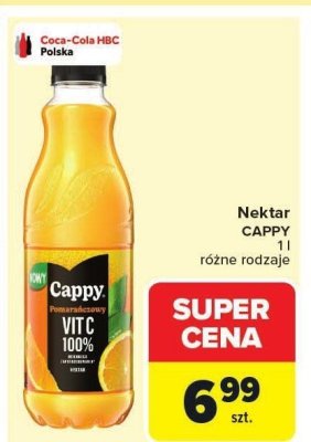 Nektar CAPPY różne rodzaje 1 l promocja w Carrefour Market