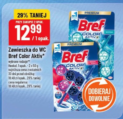 Zawieszka do WC Bref Color Aktiv promocja w POLOmarket