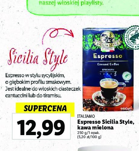 Kawa espresso Sicilia style promocja