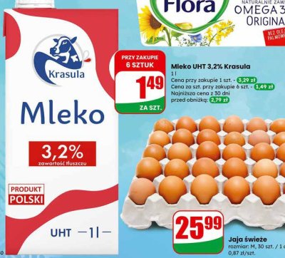 Jaja świeże rozmiar M 30 szt. promocja w Dino