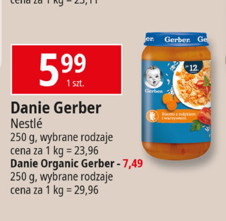 Pełnoziarniste spaghetti z wołowiną Gerber organic promocja