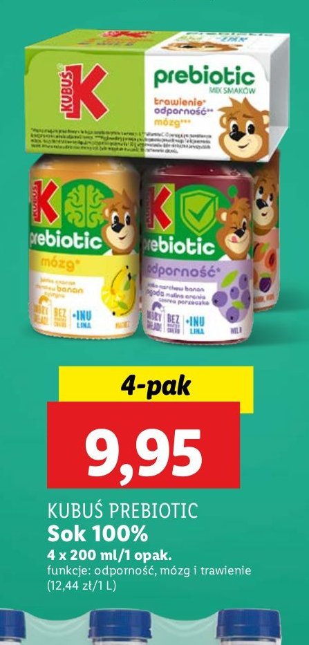 Soki Kubuś prebiotic promocja