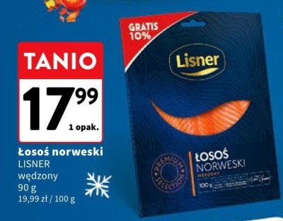 Łosoś norweski LISNER wędzony promocja w Intermarche
