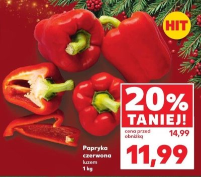 Warzywo Papryka czerwona luzem 1 kg Kaufland promocja w Kaufland