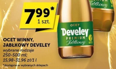 Ocet winny, jabłkowy Develey promocja w ABC