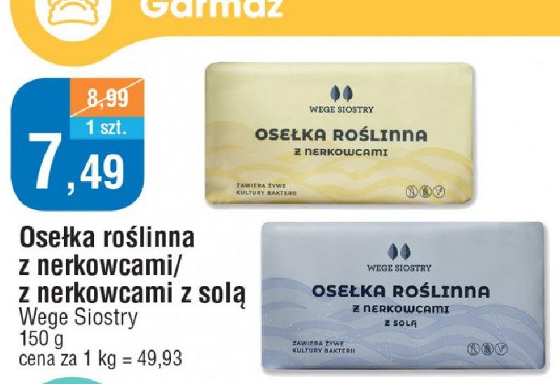 Ose艂ka ro艣linna z nerkowcami Wege siostry promocja