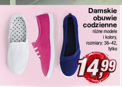 Obuwie damskie codzienne rozm. 36-42 promocja