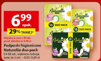 Podpaski higieniczne Naturella duo pack 14+18 szt., wybrane rodzaje promocja w Auchan