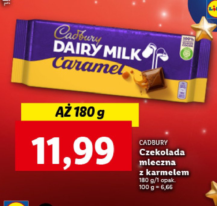 Czekolada caramel Cadbury dairy milk promocja