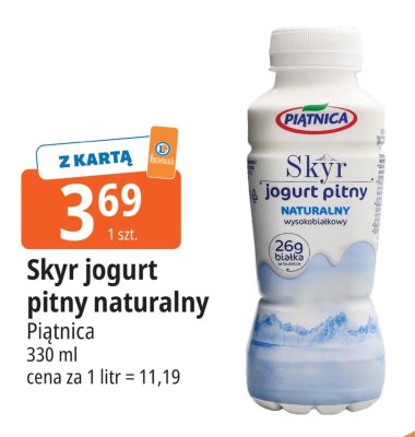 Skyr jogurt pitny naturalny promocja w Leclerc